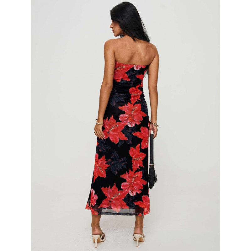 Premium Strapless Maxi Dress – Women's Casual Elegant – Eco-Friendly, Washable & Perfect for Parties & Proms