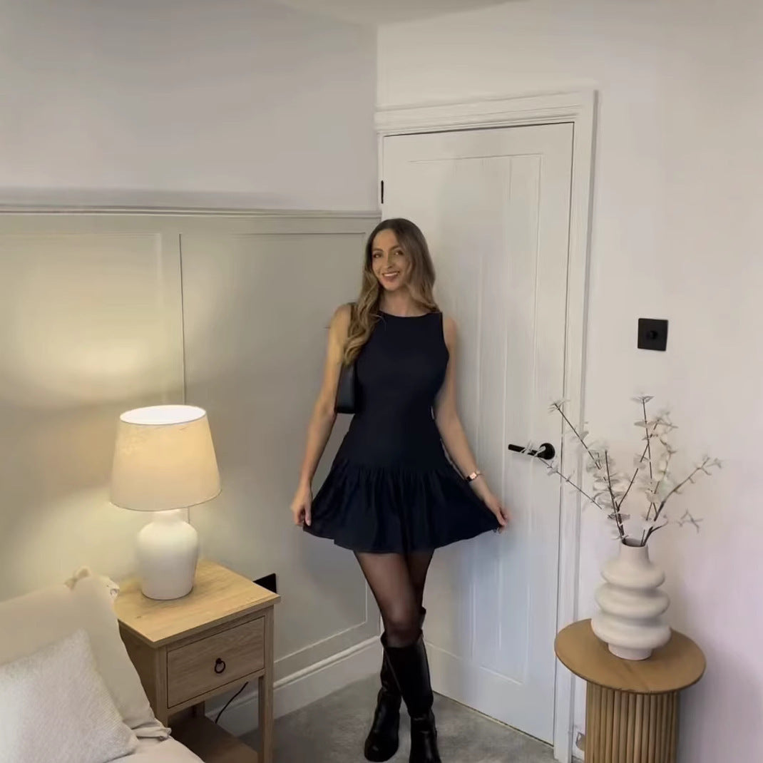 Breezy Summer A-Line Kaftan – Mini Dress with Zipper – Feminine, Flowing & Party-Ready