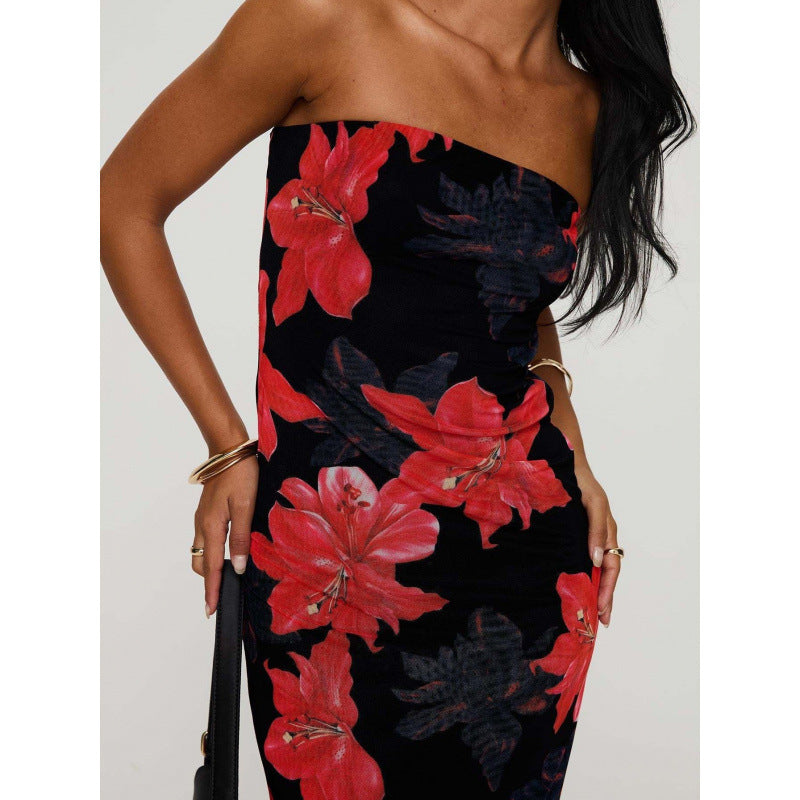 Premium Strapless Maxi Dress – Women's Casual Elegant – Eco-Friendly, Washable & Perfect for Parties & Proms