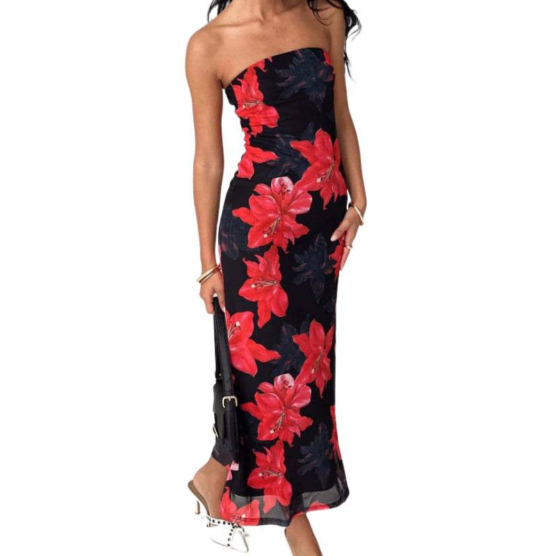 Premium Strapless Maxi Dress – Women's Casual Elegant – Eco-Friendly, Washable & Perfect for Parties & Proms